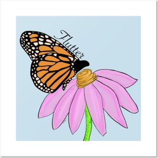 Flutter flower Posters and Art